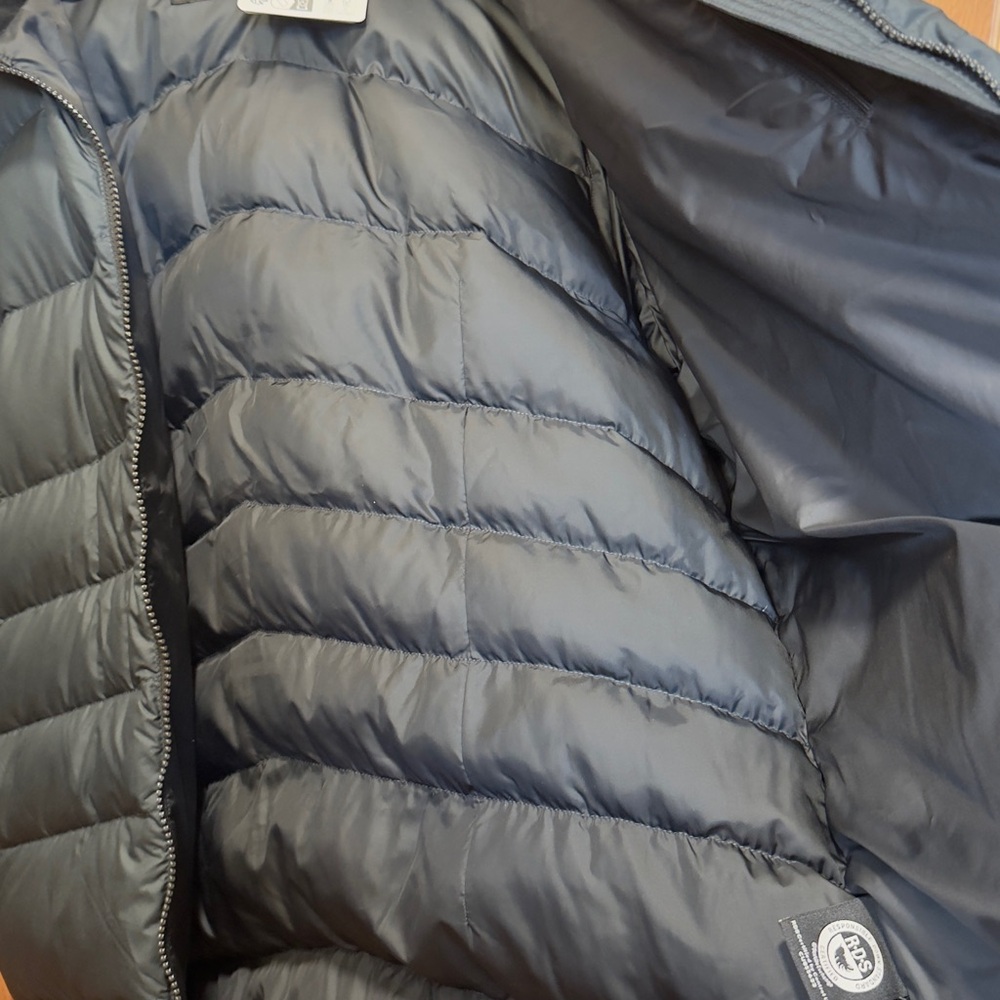 Marmot Black Quilted Jacket with Faux Fur Trim XL - Picture 7 of 8